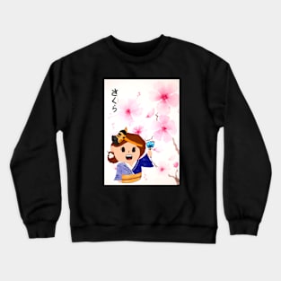 Sakura Cherry Blossoms Kawaii Girl Tshirt Crewneck Sweatshirt